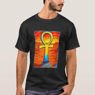 Camiseta Símbolo Egipcio Ankh Pintado