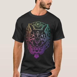 Camiseta Símbolo egipcio de horus scarab de gato salvaje