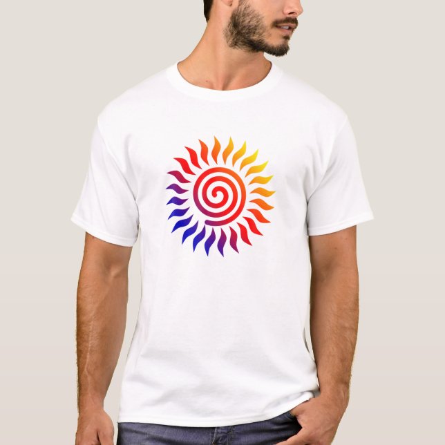 CAMISETA SÍMBOLO ESPECIAL COLORIDO DEL SOL TRIBAL (Anverso)