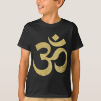 Símbolo espiritual Om Om de oro Meditación de yoga