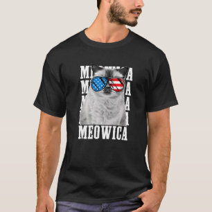Camiseta Símbolo estadounidense de águila de gato de Meowic