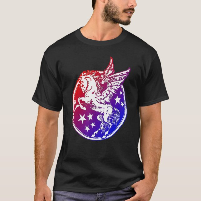 Camiseta Símbolo estadounidense de potencia de cosecha de c (Anverso)