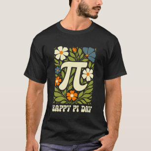 Camiseta Símbolo Feliz Día Pi Flor Boho Profesor de Matemát