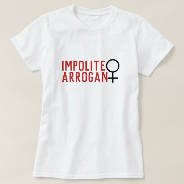 Camiseta Símbolo femenino 2 de despolitizar a una mujer arr (Diseño del anverso)