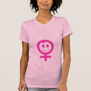 Camiseta Símbolo femenino de carita rosada