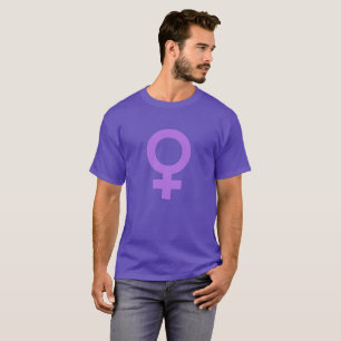 Camiseta Símbolo femenino de poder Chica púrpura