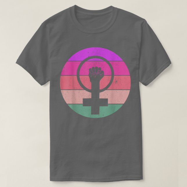 Camiseta Símbolo feminista igualdad de la mujer frente a la (Diseño del anverso)