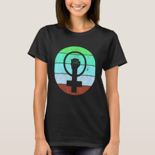 Camiseta Símbolo feminista igualdad de la mujer frente al f