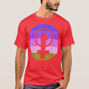 Camiseta Símbolo feminista igualdad de la mujer frente al f