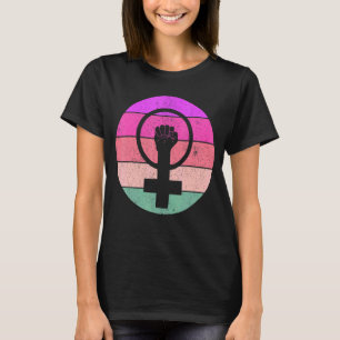 Camiseta Símbolo feminista igualdad femenina por arriba fem