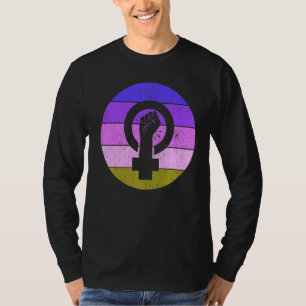 Camiseta Símbolo feminista igualdad femenina potenciación F