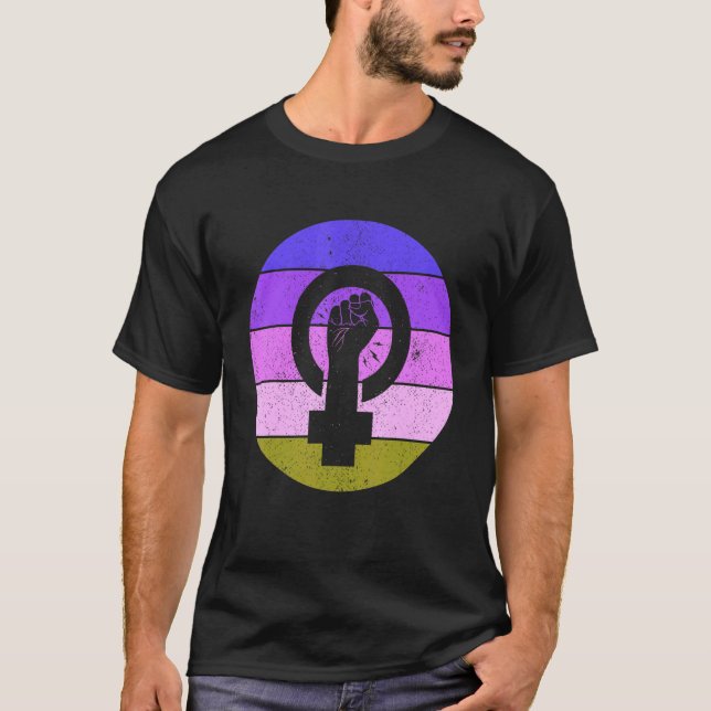 Camiseta Símbolo feminista igualdad femenina potenciación F (Anverso)