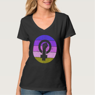 Camiseta Símbolo feminista igualdad femenina potenciación F