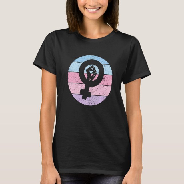 Camiseta Símbolo feminista sutil igualdad femenina empodera (Anverso)