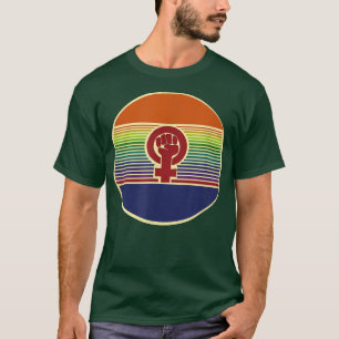 Camiseta Símbolo feministaFeminismo retroArcoiris1820