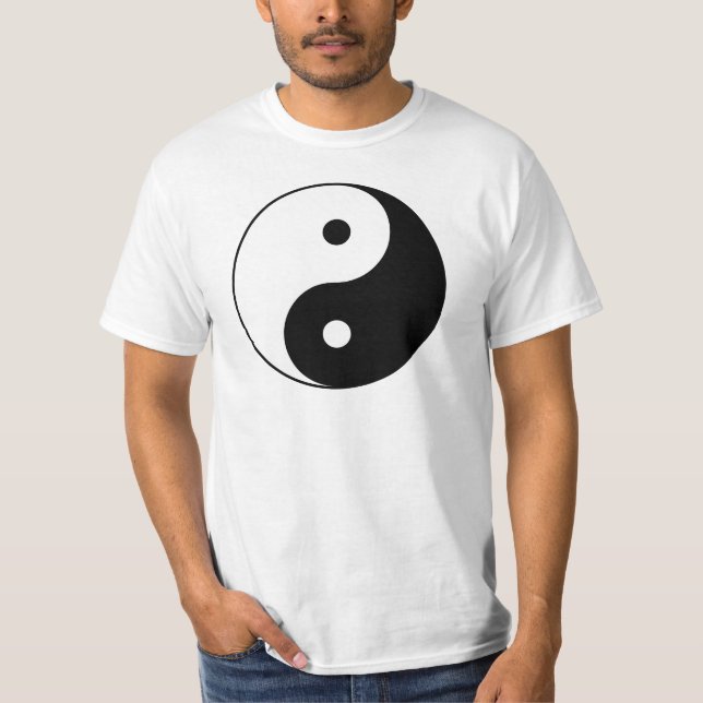 Camiseta Símbolo filosófico de motivación de Yin y de Yang (Anverso)