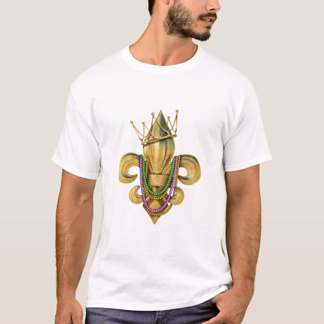 Camiseta Símbolo Fleur de Lis de la realeza de Mardi Gras c (Anverso)