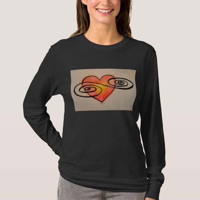 Camiseta Símbolo flotante del corazón (Anverso)