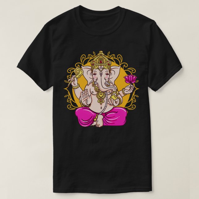 Camiseta Símbolo Ganesh Yoga Hindu Dios Ganesha Hombres Muj (Diseño del anverso)