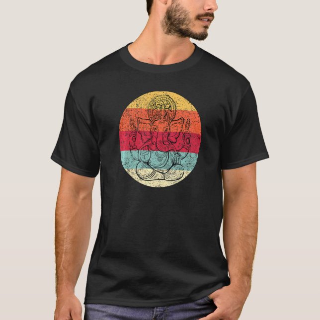 Camiseta Símbolo Ganesh Yoga Hindu Dios Ganesha Hombres Muj (Anverso)
