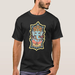 Camiseta Símbolo Ganesh Yoga Hindú Elefante Hombres Mujeres