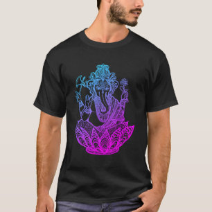 Camiseta Símbolo Ganesh Yoga Hindúes Mujeres Elefantes Medi