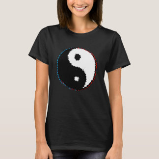 Camiseta Símbolo Glitch Yin y Yang Taoísmo Budismo Chino
