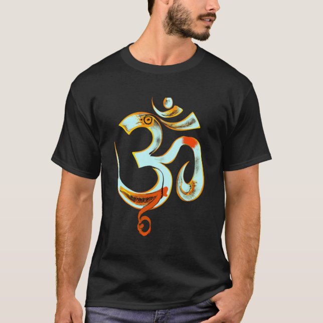 Camiseta Símbolo hindú estilo Om Ohm Aum (Anverso)