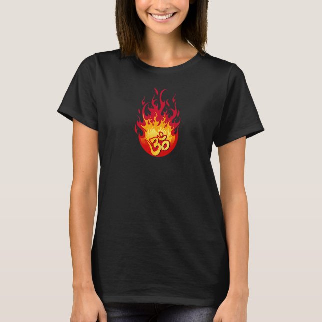 Camiseta Símbolo hindú Om de Firey para yoga (Anverso)