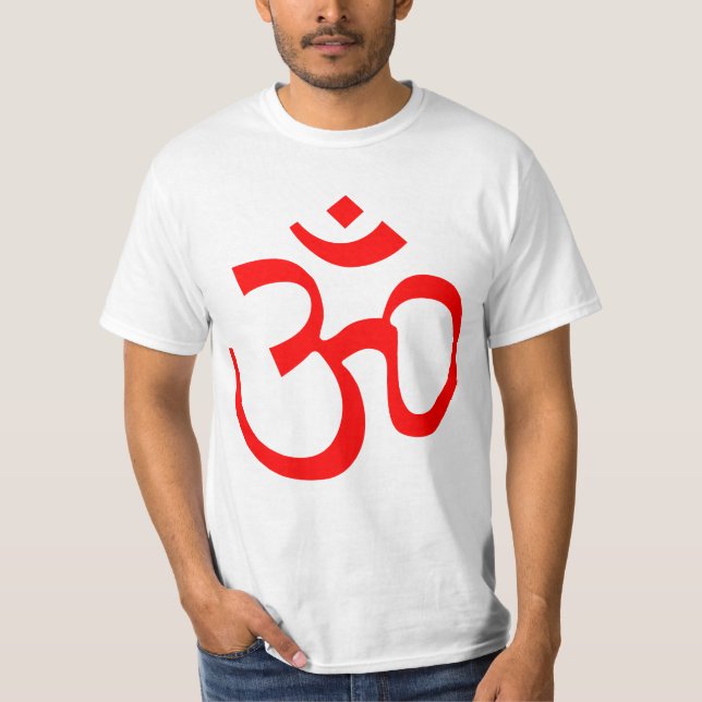 Camiseta Símbolo Hindú OM - Rojo (Anverso)