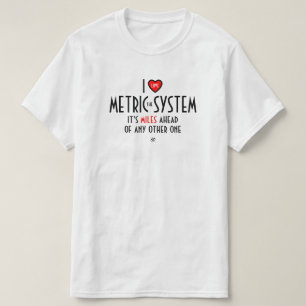 Camiseta Símbolo I-corazón- sistema métrico (más chiste)