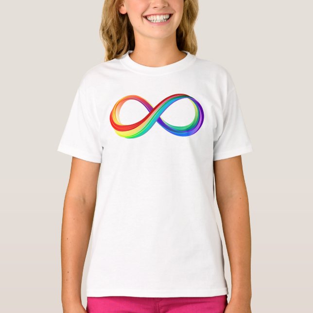 Camiseta Símbolo infinito arcoiris en capas (Anverso)