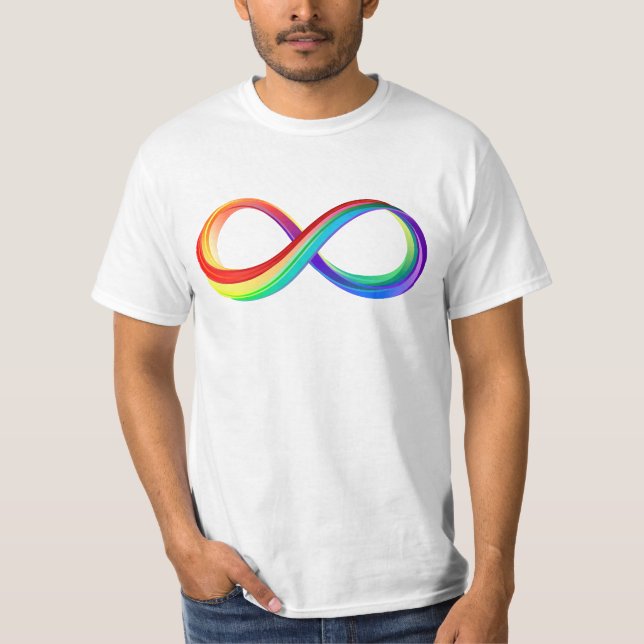 Camiseta Símbolo infinito arcoiris en capas (Anverso)
