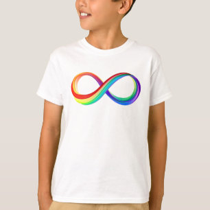 Camiseta Símbolo infinito arcoiris en capas