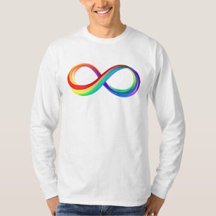 Camiseta Símbolo infinito arcoiris en capas