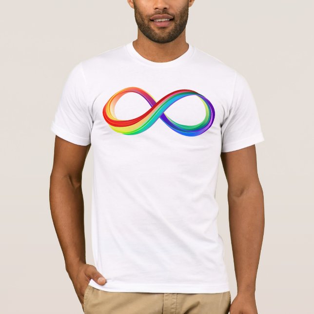 Camiseta Símbolo infinito arcoiris en capas (Anverso)