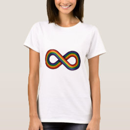 Camiseta Símbolo infinito con bandera arcoiris del orgullo 