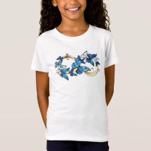 Camiseta Símbolo infinito de mariposas Morpho azules