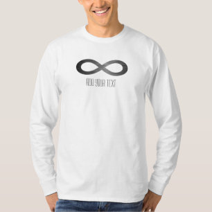 Camiseta Símbolo infinito sobre textura falsa Metalizado de