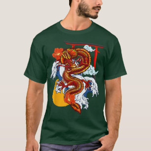 Camiseta Símbolo japonés de dragón estético kanji japonés t