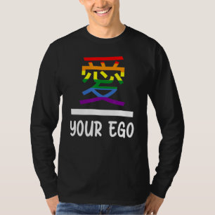 Camiseta Símbolo kanji de amor lgbtq Studs Tradicional chin