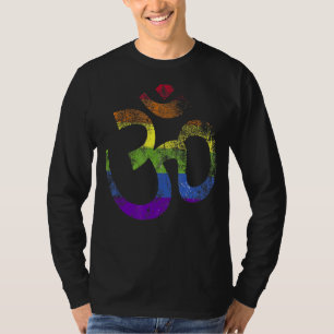 Camiseta Símbolo Lgbt Om Yoga Lgbt Orgullo Aum Ohm