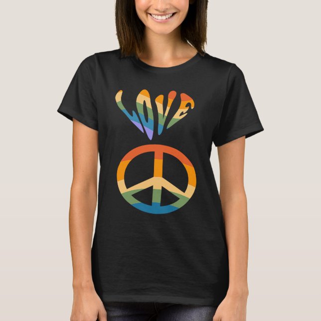 Camiseta Símbolo LGBTQ+ Amor Y Paz (Anverso)