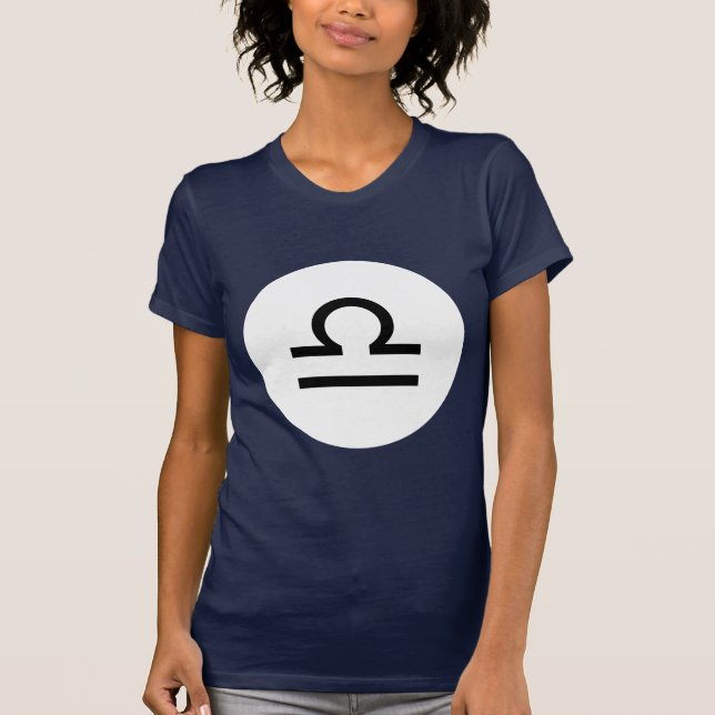 Camiseta Símbolo libra - Tee oscuro - personalizado (Anverso)