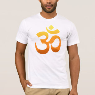 Camiseta Símbolo mantra de yoga om asana relajación hombres