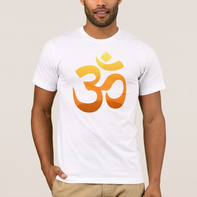 Camiseta Símbolo mantra de yoga om asana relajación hombres (Anverso)