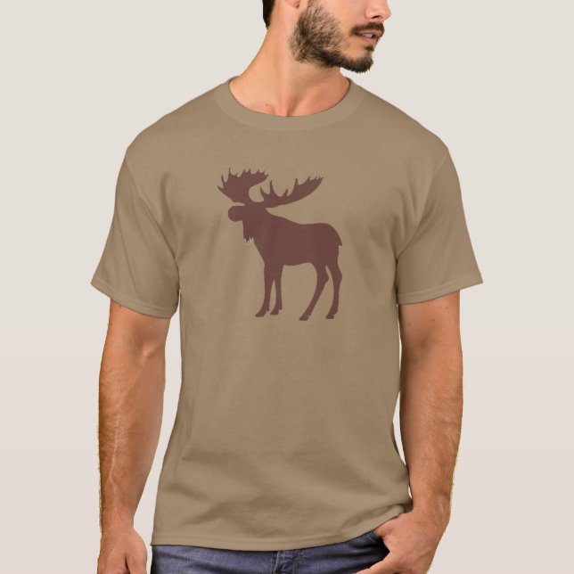 Camiseta Símbolo marrón simple de los alces (Anverso)