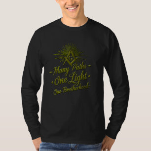 Camiseta Símbolo masónico conMany_Ways,one_light,one_Brothe
