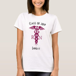 Camiseta Símbolo médico de enfermería de Red Red Caduceus
