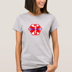 CAMISETA SÍMBOLO MÉDICO DE LA IDENTIFICACIÓN DE LA ALARM